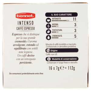 Bennet Caffè Intenso Capsule Compatibili Dolce Gusto, Conf.16 Capsule