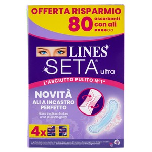 80 Assorbenti Con Ali Lines Seta Ultra Quadripack - Foto 1