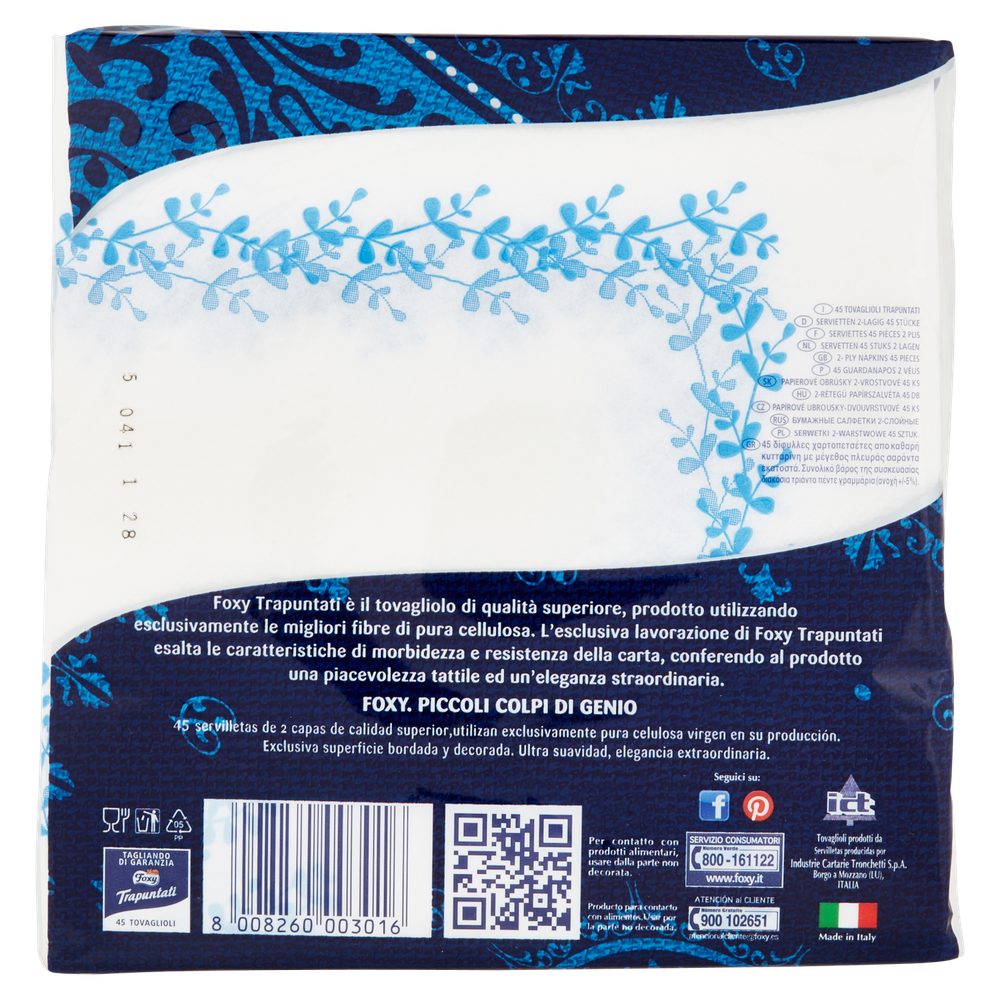 45 Tovaglioli Carta Trapuntati Foxy - Foto 3