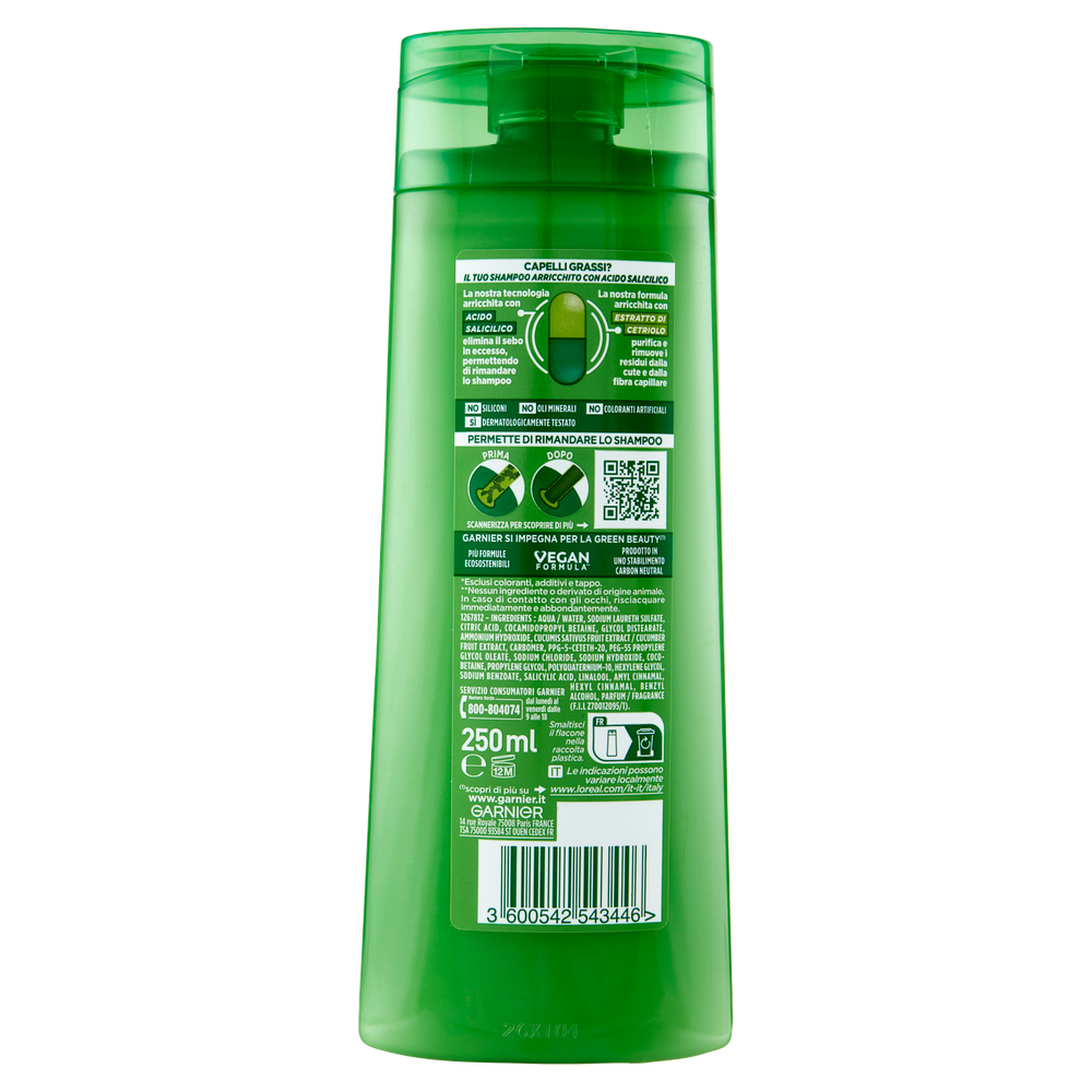 Shampoo Fructis Cetriolo Per Capelli Grassi Garnier - Foto 3