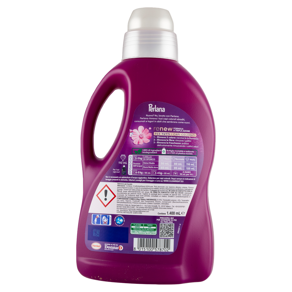 Detersivo Liquido Lavatrice Capi Delicati Flower Perlana 28 Lavaggi - Foto 3