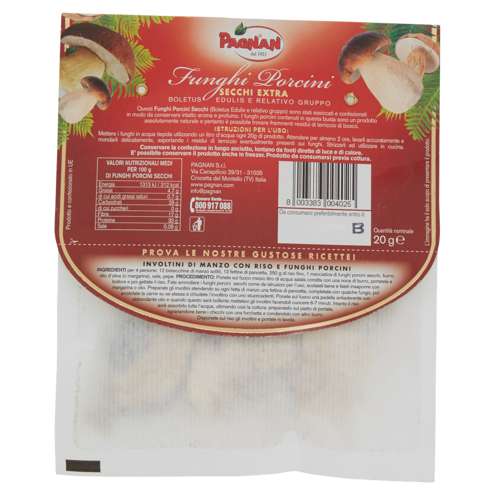 Funghi Porcini Secchi Extra Pagnan - Foto 3