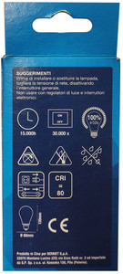 Lampadina Led A Goccia 60w E27 Luce Calda Bennet - Foto 2