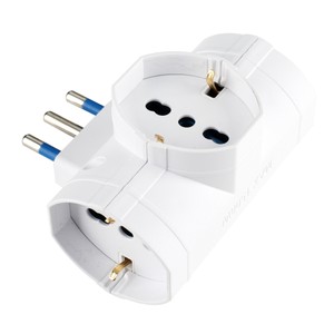 Adattatore Con Spina 16a E 3 Prese Pluristandar Polypool - Foto 1