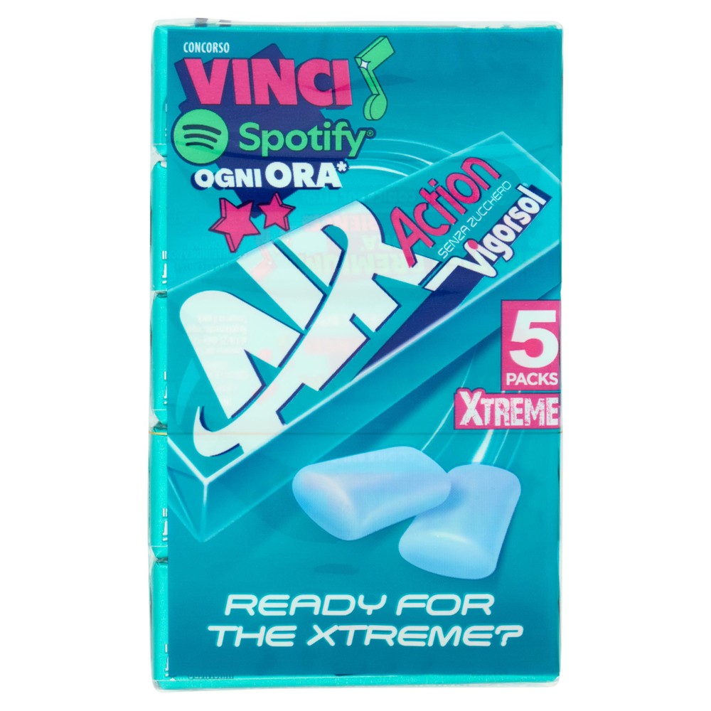 Chewing Gum Air Action Xtreme Menta Senza Zucchero 5 Packs Vigorsol - Foto 1