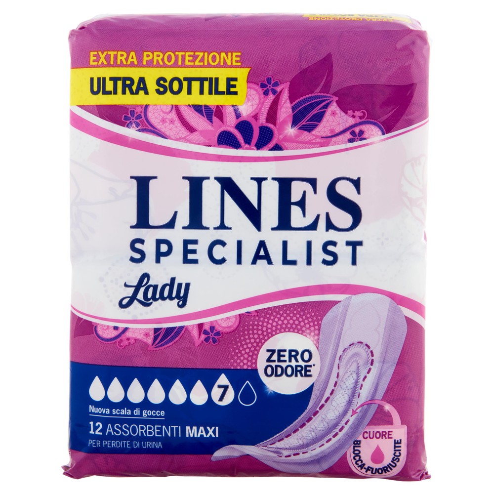 12 Assorbenti Lady Per Incontinenza Maxi Lines Specialist - Foto 1