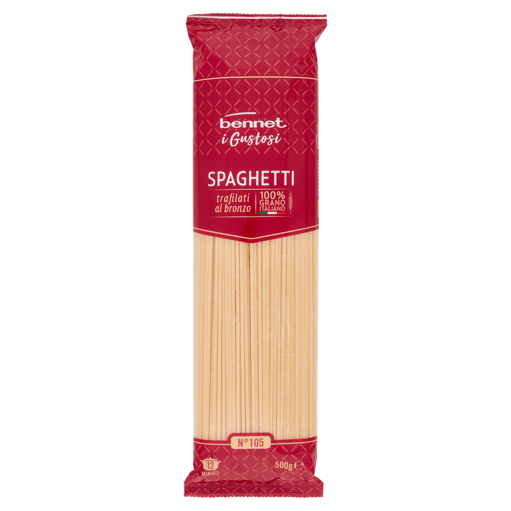 Pasta Spaghetti N.105 Trafilati Al Bronzo Bennet I Gustosi - Foto 1