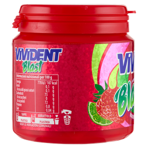 Vivident Blast Fruit Chewing Gum Ripieno Gusto Fragola