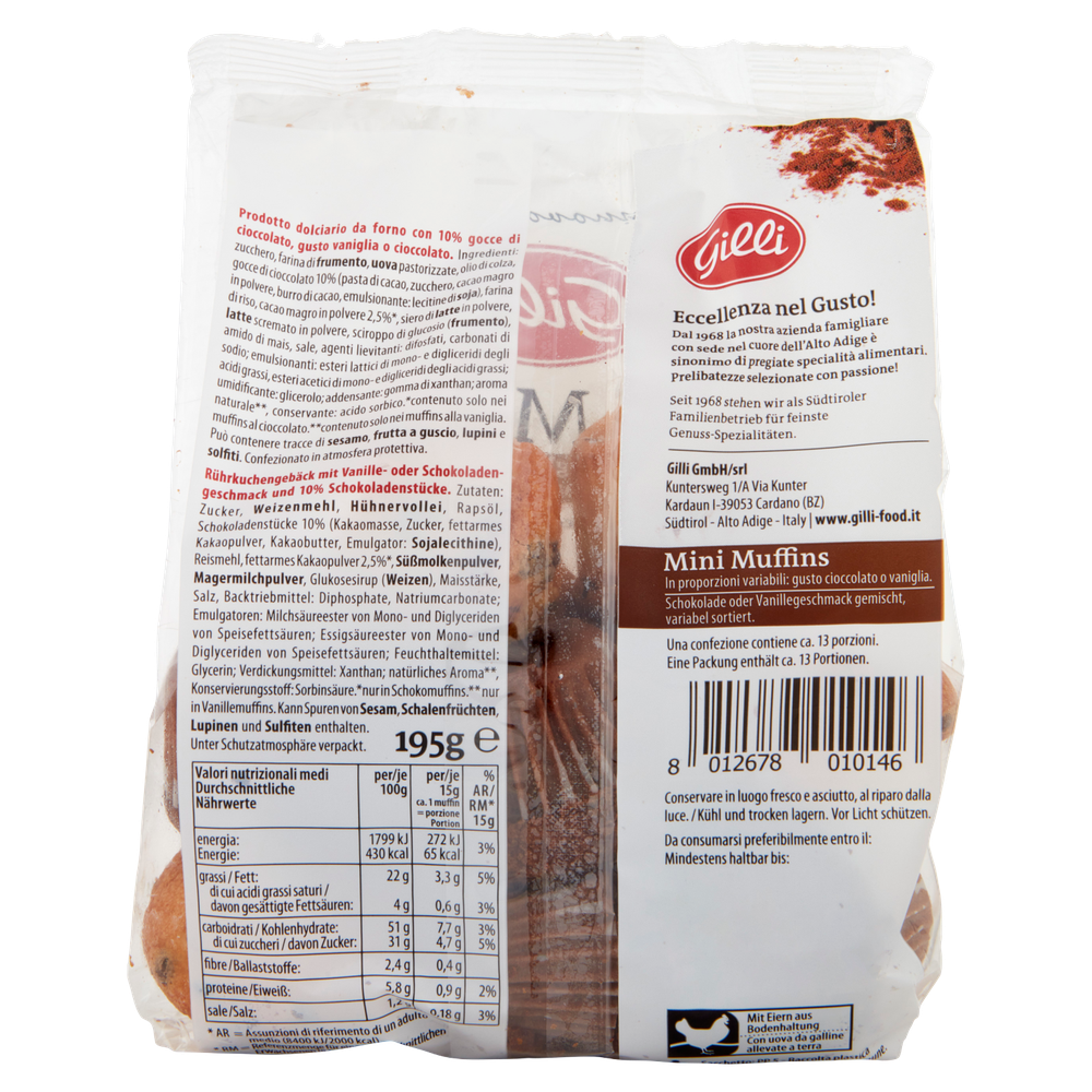 Mini Muffins Vaniglia E Cioccolato Con Uova Allevate A Terra Gilli - Foto 3