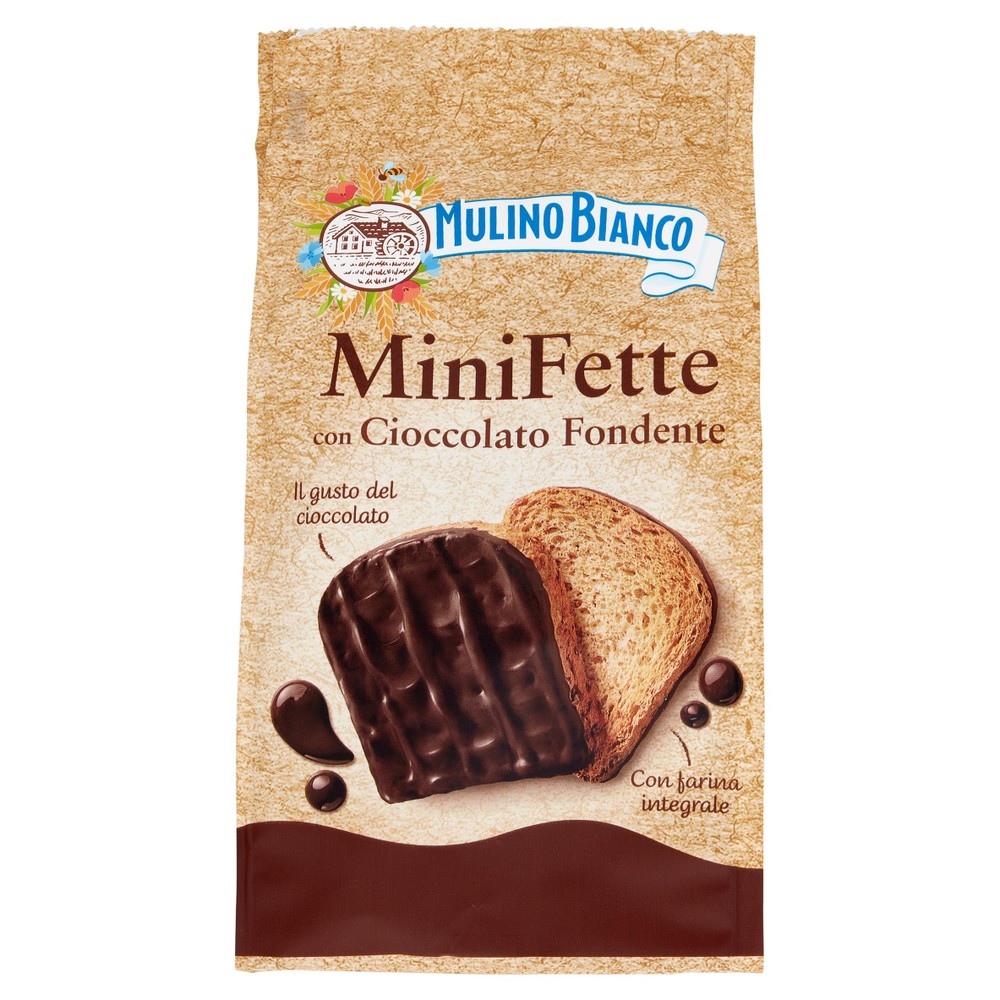 Mini Fette Biscottate Con Cioccolato Fondente Mulino Bianco - Foto 1