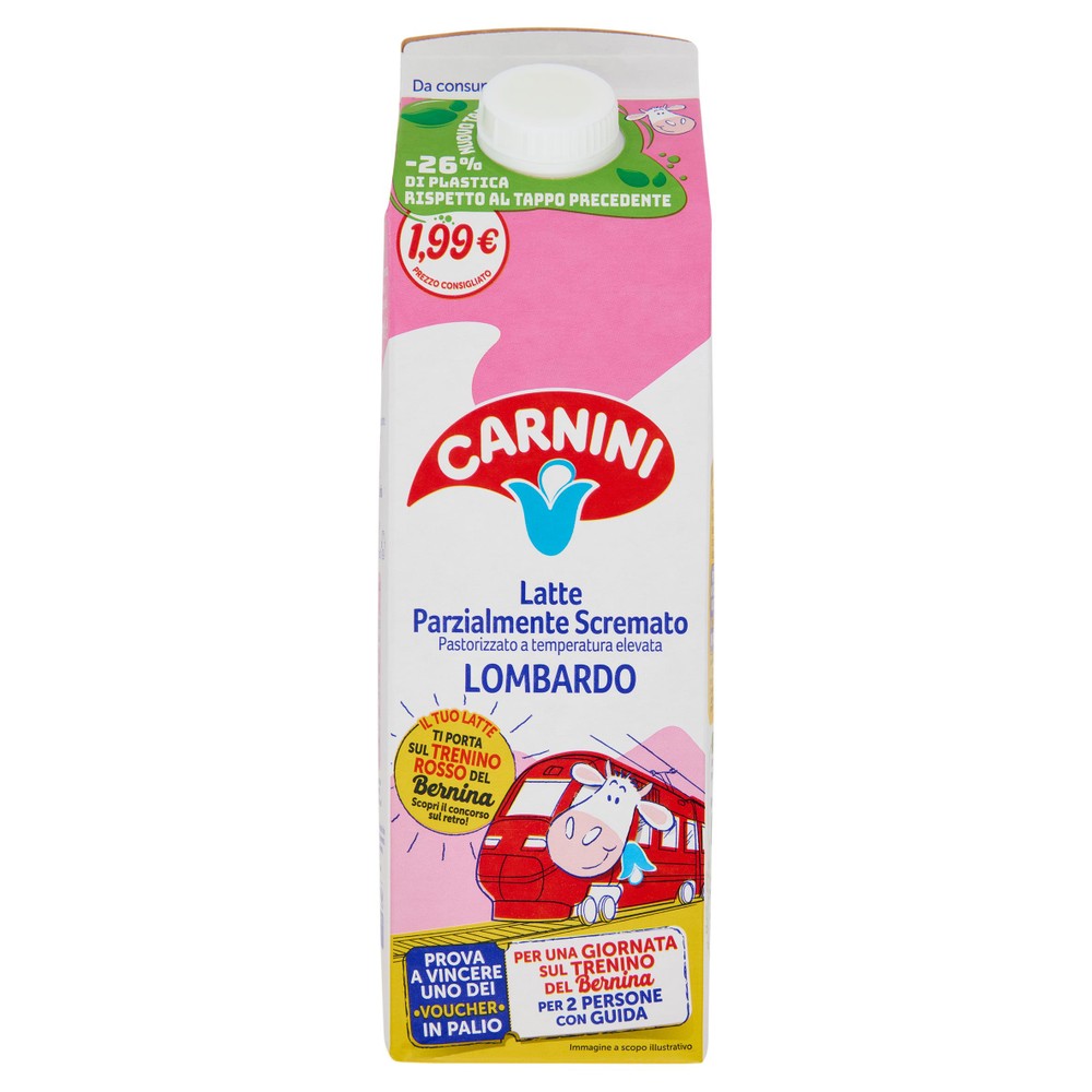 Latte Fresco Carnini Parzialmente Scremato - Foto 1