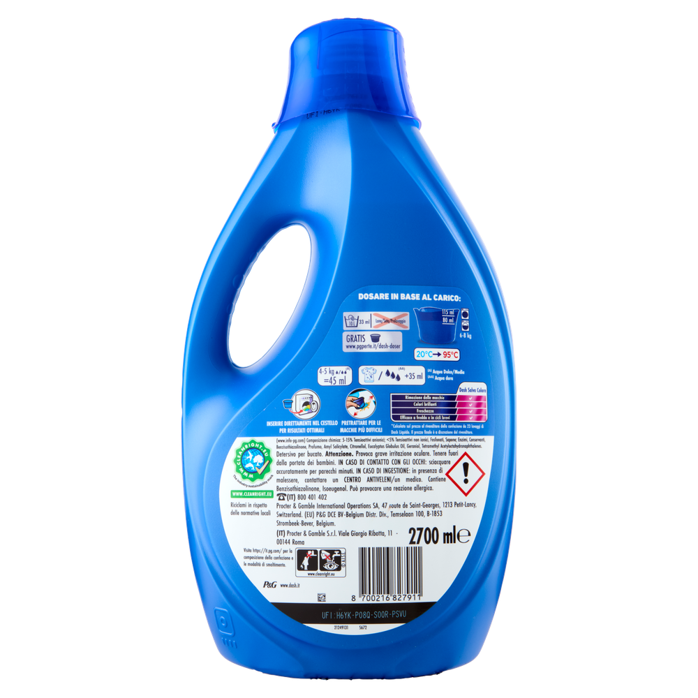 Detersivo Liquido Lavatrice Per Colorati 60 Lavaggi Dash - Foto 3