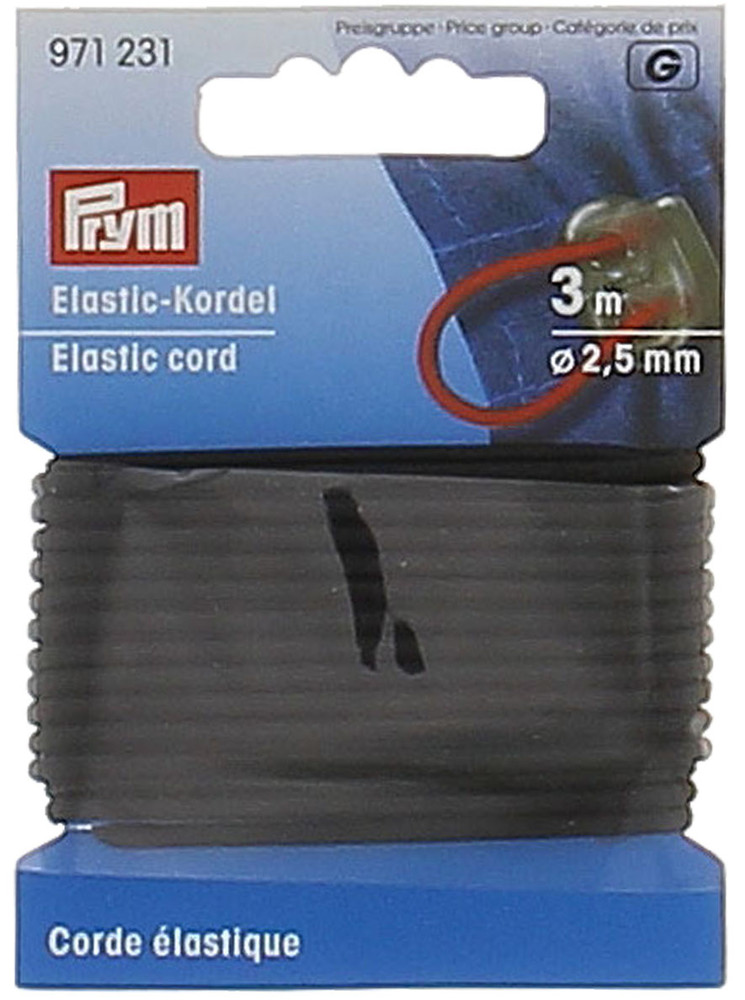 Cordoncino Elastico Nero Mm.2,5 X Mt.3 Prym - Foto 1