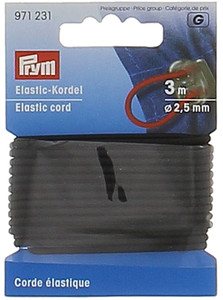 Cordoncino Elastico Nero Mm.2,5 X Mt.3 Prym - Foto 1