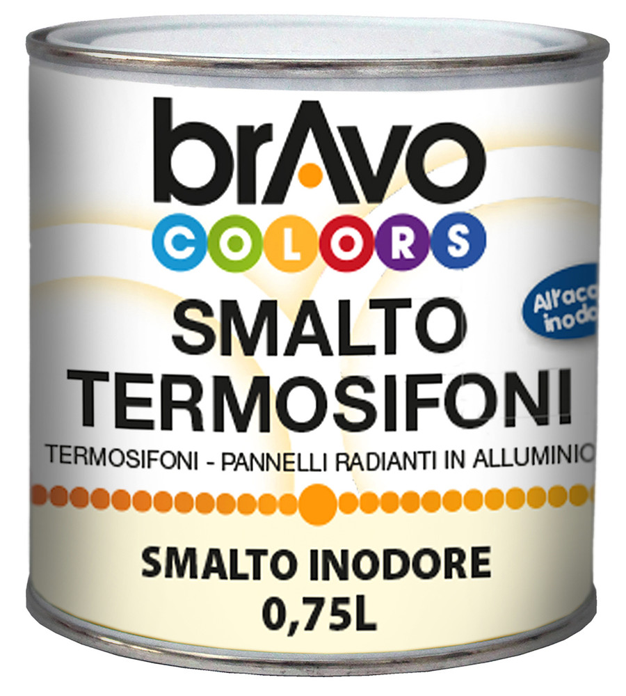 Smalto Per Termosifoni Bianco Satinato 0,75ml Bravo Colors - Foto 1
