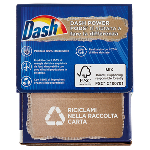 Dash Power Pods Detersivo Lavatrice In Capsule, Azione Anti-Odore, 19