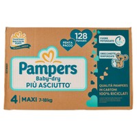 Pannolini Babydry Pentapack Maxi Taglia 4 (7-18 Kg) Pampers