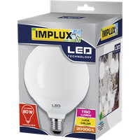 Lampadina Led Globo 80w E27 Luce Calda Implux Lampadina Led Globo 80w E27 Luce Calda Implux