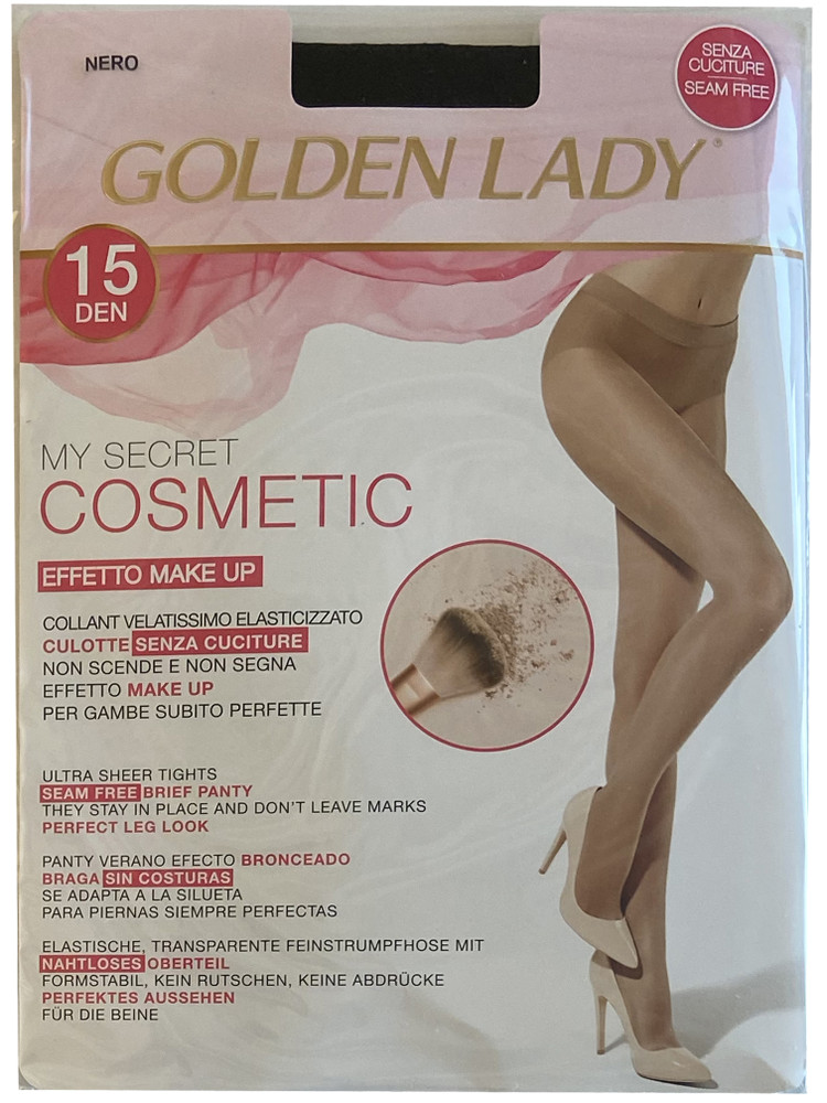 Collant My Secret Tg 2 Nero 15 Denari Senza Cuciture Golden Lady - Foto 1
