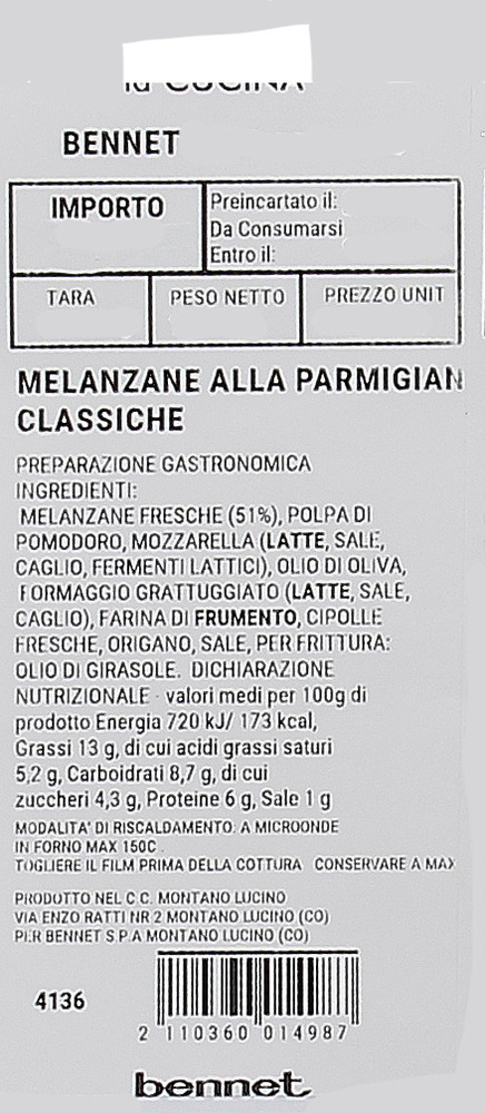 Melanzane Parmigiana Classiche