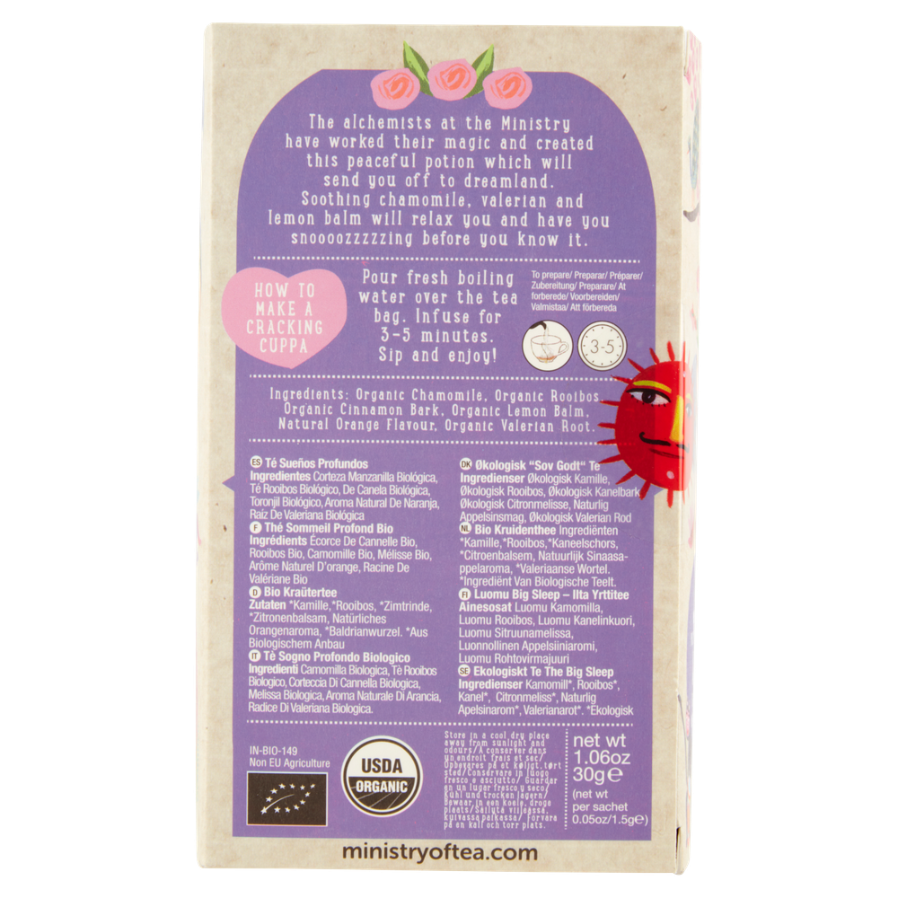 Tisana Big Sleep Bio Rilassante In Bustine 20x1,5g Ministry Of Tea - Foto 3