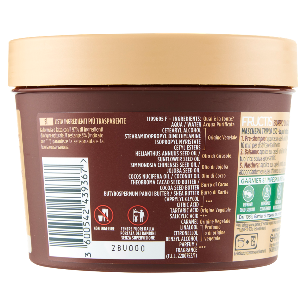 Hair Food J390 Maschera Al Cocco Fructis Garnier - Foto 3