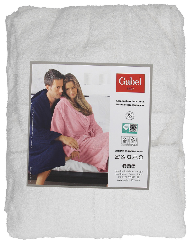 Accappatoio Unisex Con Cappuccio L Bianco Gabel - Foto 1