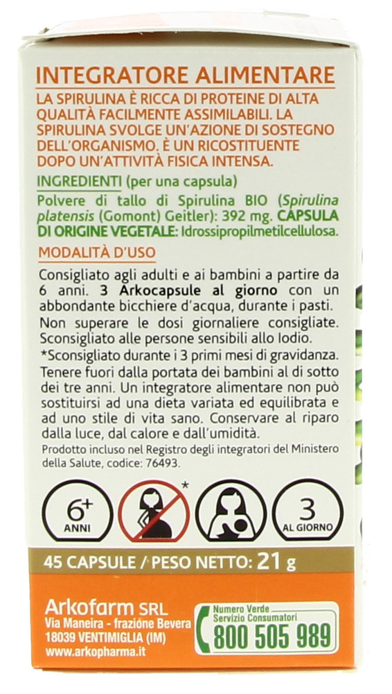 Akocapsule Spirulina Arkopharma - Foto 2