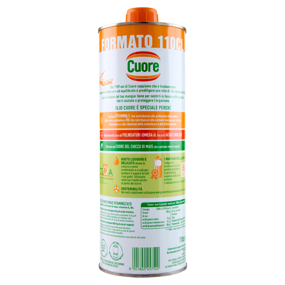 Olio Di Semi Di Mais Cuore - Foto 3