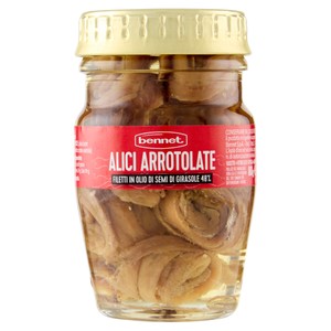 Alici Arrotolate In Vaso In Olio Di Semi Di Girasole Bennet - Foto 1
