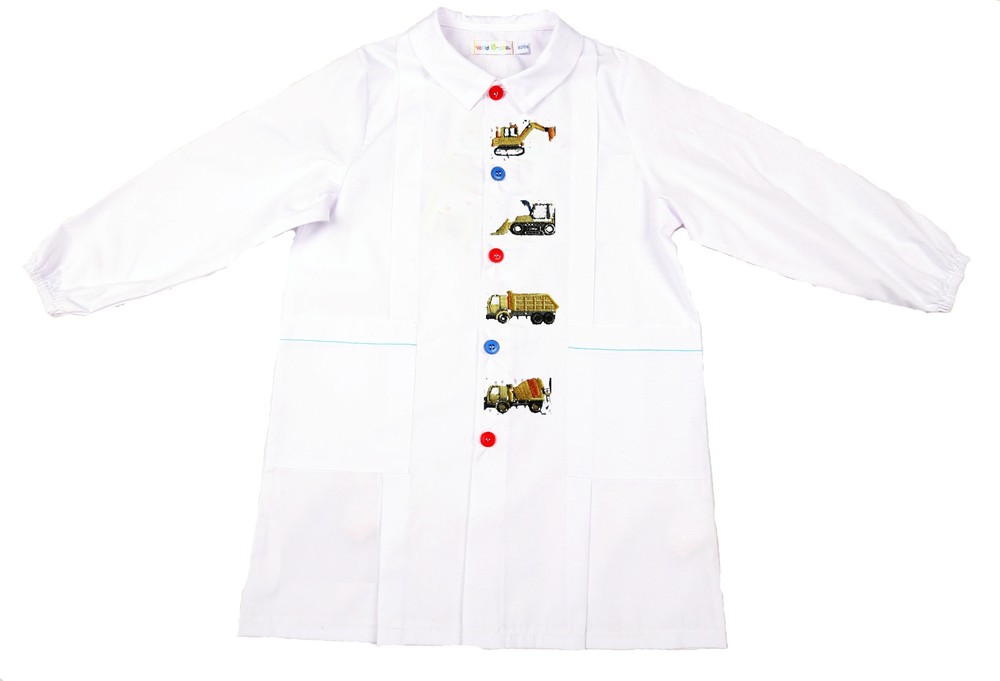Grembiule Asilo Bambino 6 Anni Bianco - Foto 1