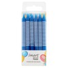 12 Candeline Righe Azzurre