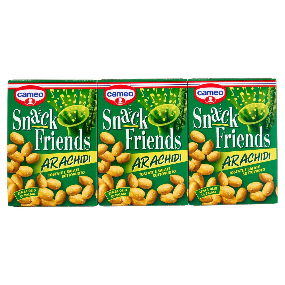 Arachidi Tostate Salate Sottovuoto Snack Friends 3x40g Cameo - Foto 1