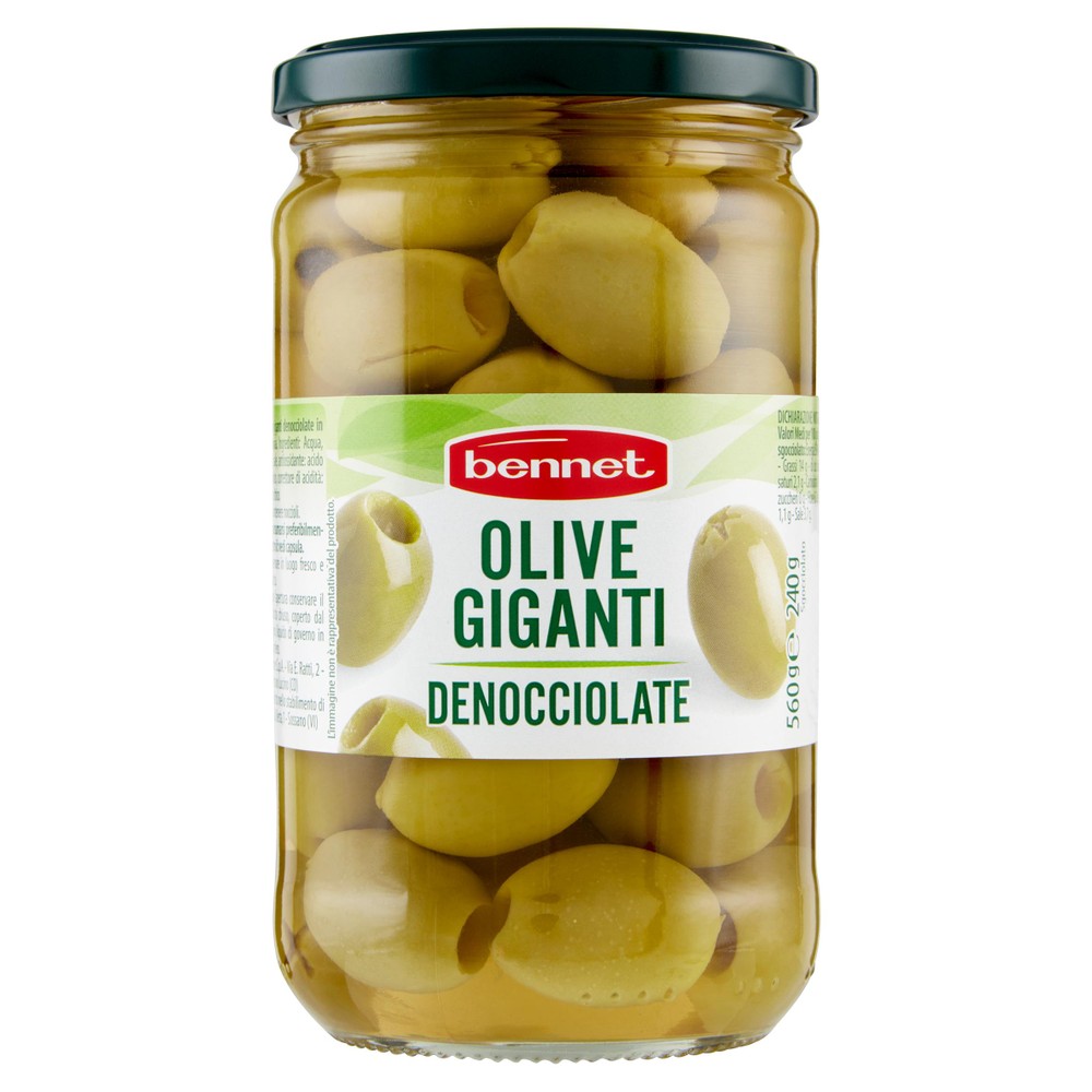 Olive Verdi Giganti Denocciolate Bennet - Foto 1