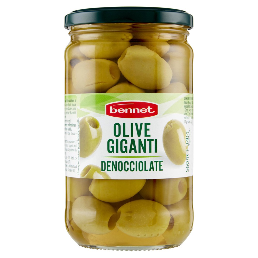 Olive Verdi Giganti Snocciolate Bennet - Foto 1