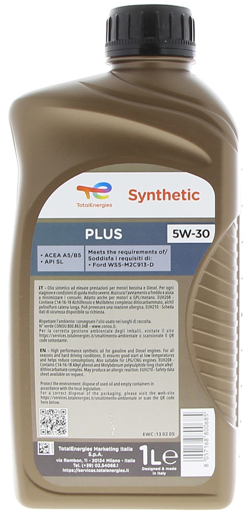 Olio Lubrificante Per Auto 5w30 1l Synthetic Total - Foto 2