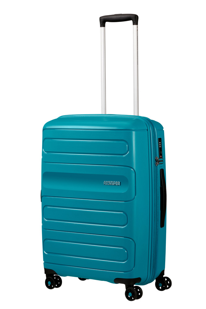 Trolley Rigido Azzurro 77 Cm 50xh77x31/35 Cm, Peso 4,5 Kg - Foto 2