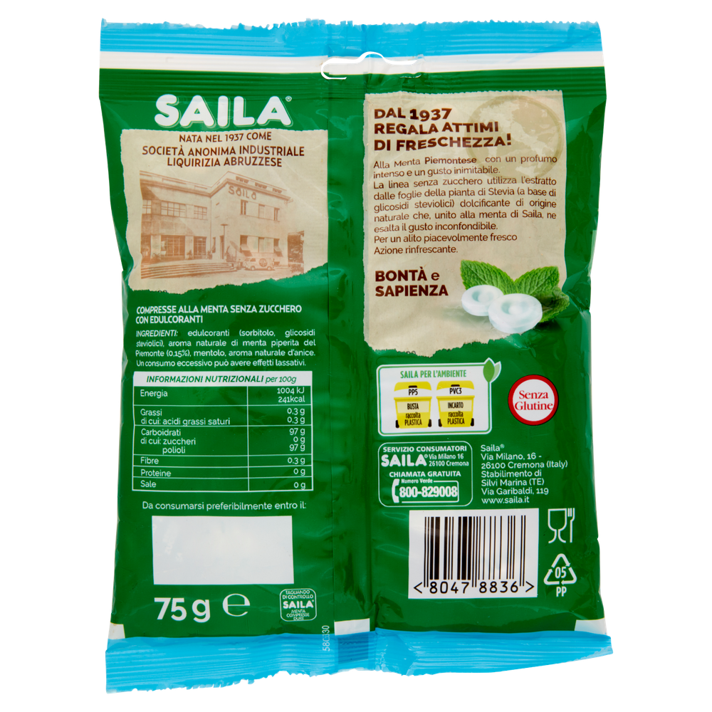 Caramelle Alla Menta Piemontese Senza Zucchero Con Stevia Saila - Foto 3