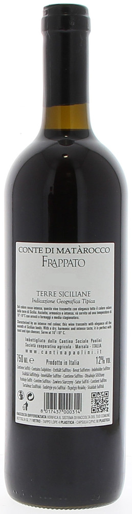 Frappato Igt Sicilia Conte Matarocco
