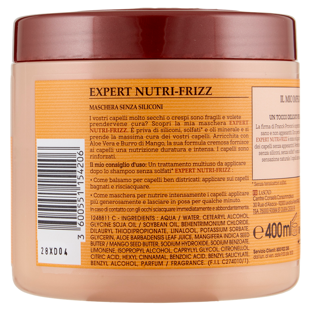 Maschera Capelli Nutri Frizz Provost - Foto 3