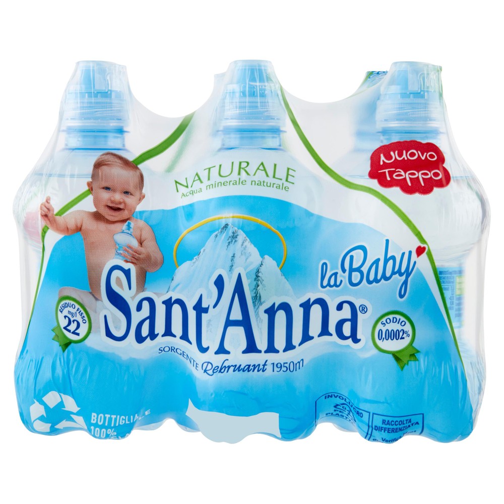 Acqua Naturale Baby Bottle Sant'anna 6 Da L.0,25