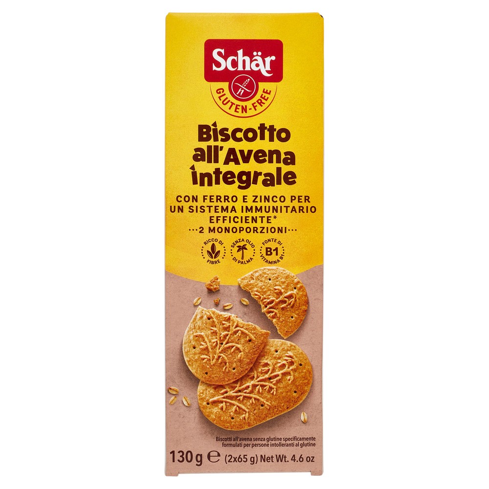 Schar Biscotto All'avena Integrale 2 X 65 G - Foto 1