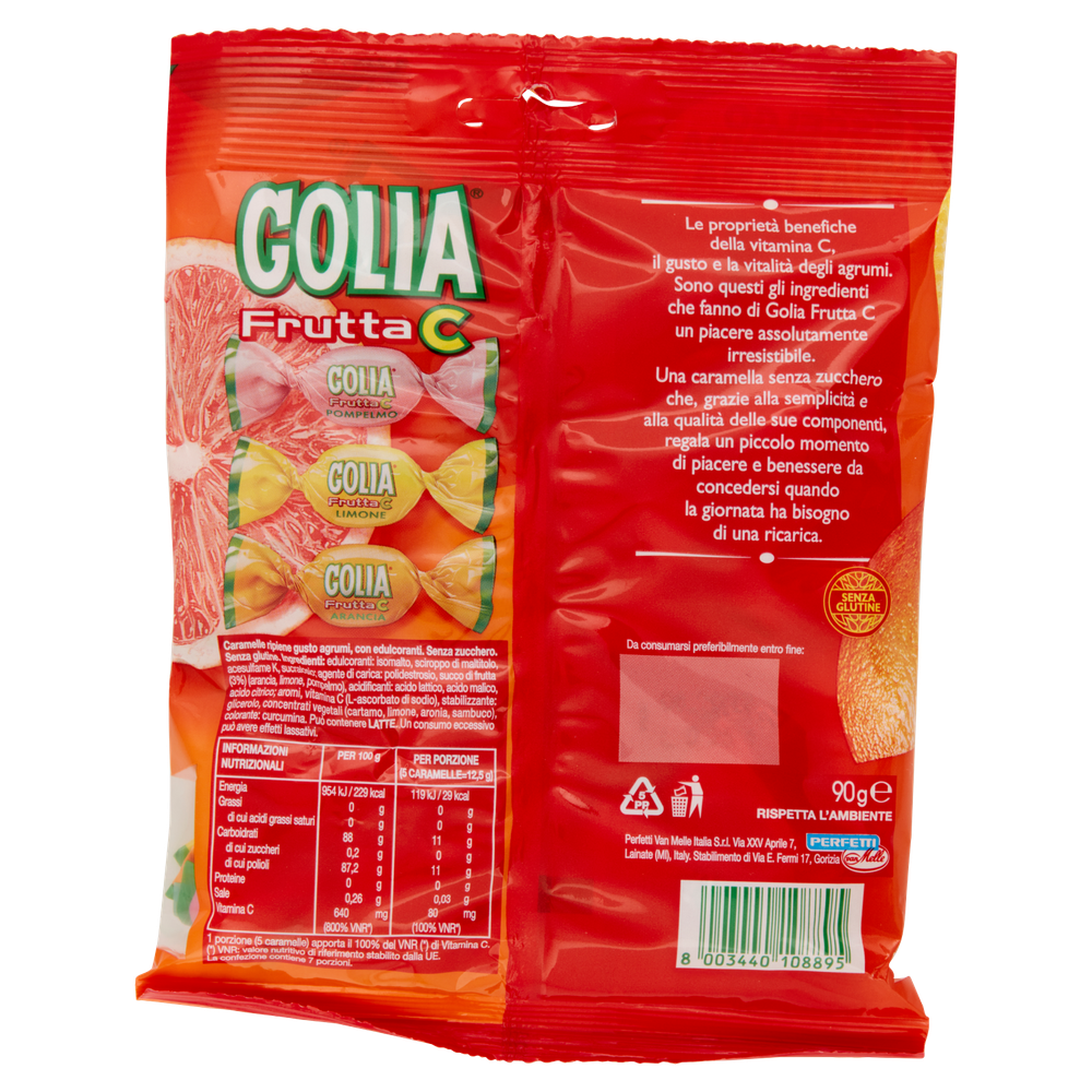Caramelle Frutta C Con Ripieno Al Gusto Agrumi Senza Zucchero Golia - Foto 3