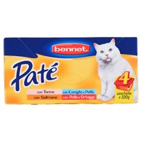 Pate ' Per Gatti Bennet 4 Vaschette Da Gr . 100 Pate ' Per Gatti Bennet 4 Vaschette Da Gr . 100