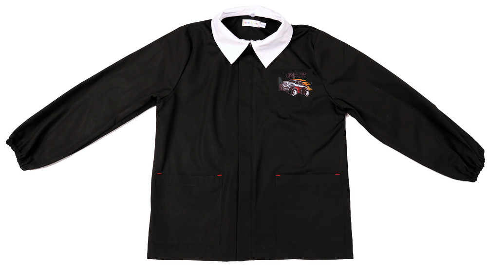 Casacca Scuola Bambino 9 Anni Nero Ricamo Monster - Foto 1