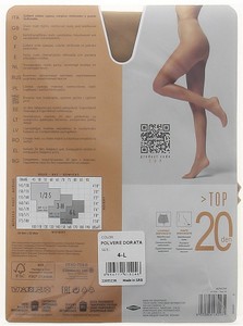 Top 20 Collant Tg 4 Polvere Dorata 20 Denari Pompea - Foto 2