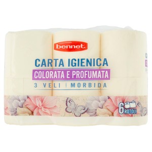 Carta Igienica 2 Veli Profumata Gialla Bennet - Foto 1