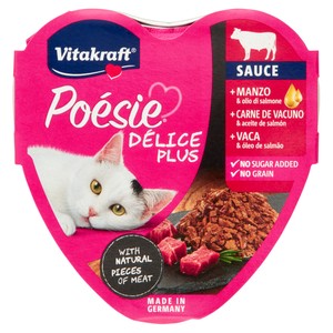 Alimento Umido Per Gatti Poesie Manzo Plus Vitakraft - Foto 1