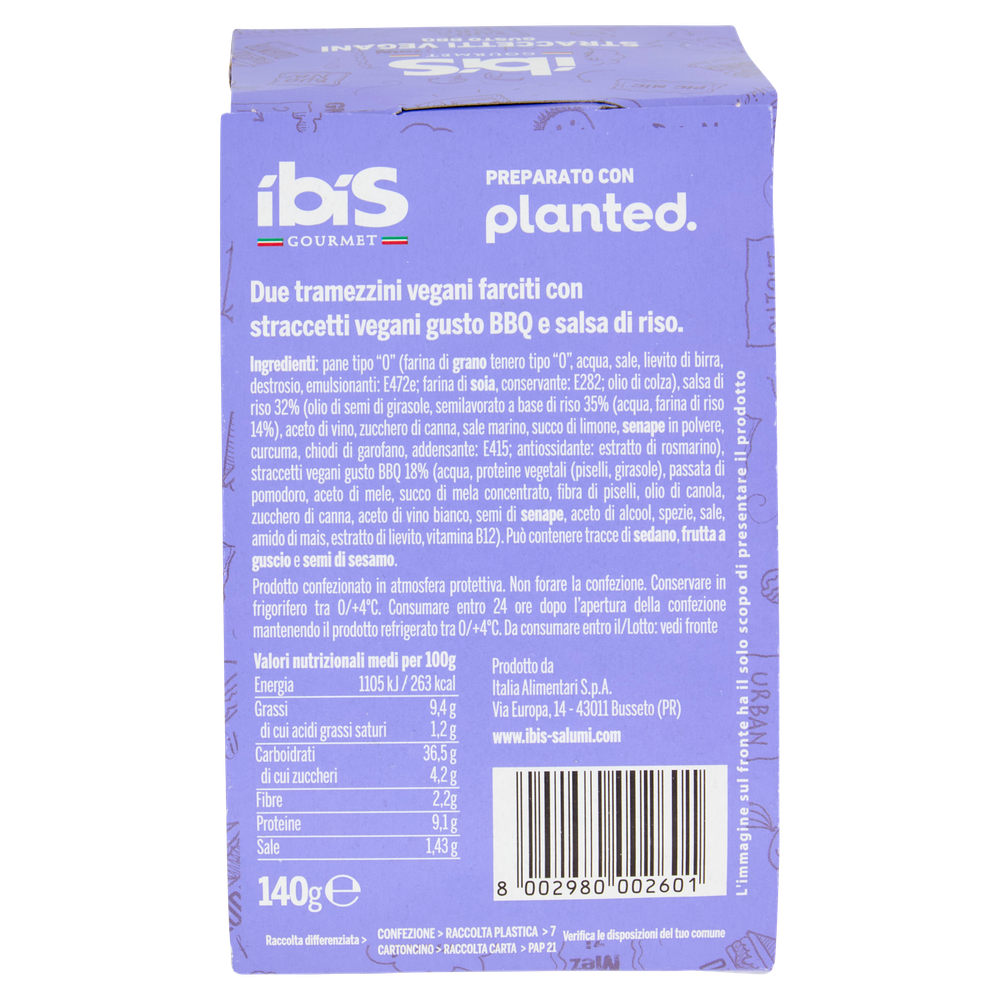 Tramezzini Sfilacci Veg Gusto Bbq E Salsa Di Riso Ibis Gourmet - Foto 3