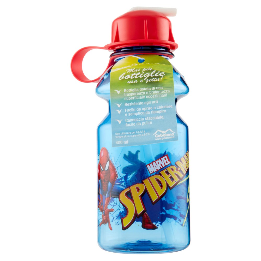 Bottiglia Con Cannuccia Spiderman